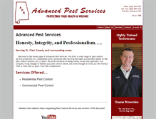 Tablet Screenshot of advanced-pest-services.com